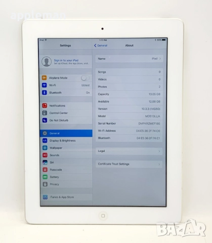 Apple iPad 4th generation silver 9.7 WiFi A1458 16GB, снимка 3 - Таблети - 52202956