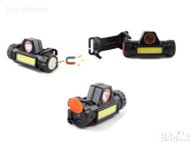 FL 61 Челник с регулируема LED и COB яркост, магнитен клипс и USB зареждане, снимка 10 - Къмпинг осветление - 49263278