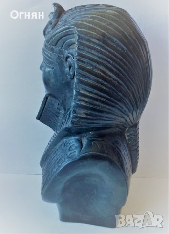 Масивна статуетка Тутанкамон - черен оникс, снимка 2 - Антикварни и старинни предмети - 37427757