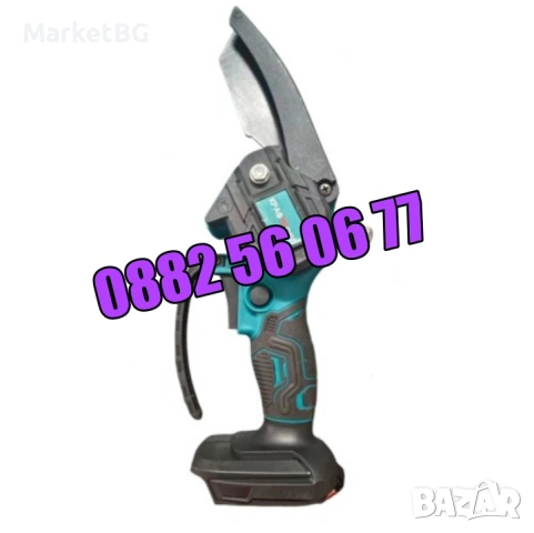 Комплект4 в 1, Лозарска ножица, верижен трион 15 см, духалка и прът, снимка 3 - Градинска техника - 53249271