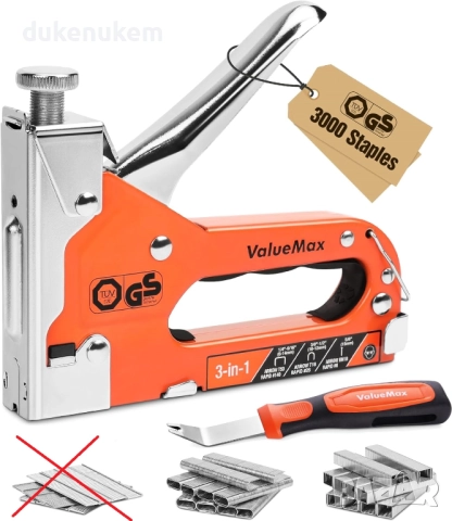 Телбод , такер 3-в-1 – за тапицерия, декорации и дърво, 2000 скоби