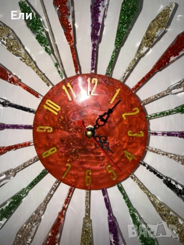 Часовник - слънце - уникална ръчна изработка, снимка 3 - Стенни часовници - 52967940