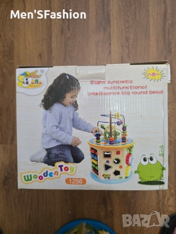 Интерактивна дървена играчка 8 в 1, снимка 3 - Образователни игри - 51616240