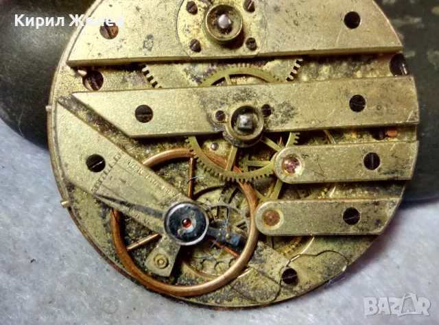 МЕХАНИЗЪМ от РЯДЪК СТАР КОЛЕКЦИОНЕРСКИ ШВЕЙЦАРСКИ ДЖОБЕН ЧАСОВНИК с РИМСКИ ЦИФЕРБЛАТ 49632, снимка 10 - Антикварни и старинни предмети - 48579075