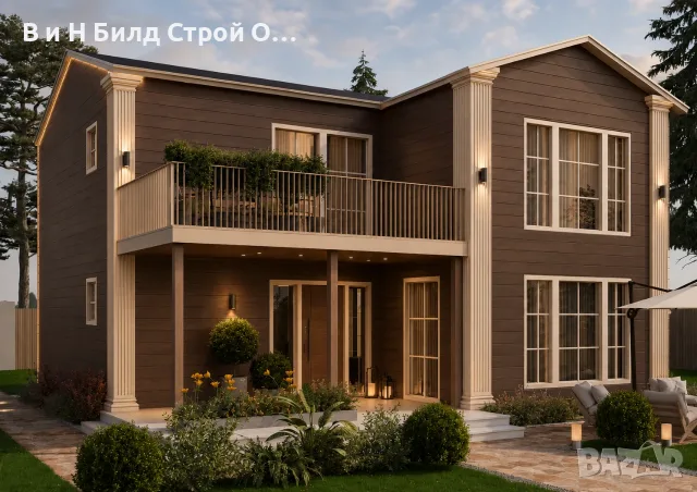 СГЛОБЯЕМА КЪЩА – 160 м² | ДВА ЕТАЖА | 4 СПАЛНИ