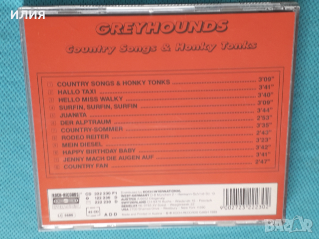 Greyhounds – 1989 - Country Songs & Honky Tonks(Koch International – 322 230 F1)(Country), снимка 3 - CD дискове - 44514628