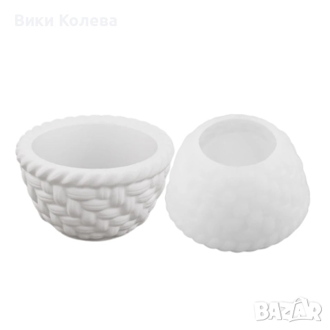 Силиконов молд „Плетена кошничка", снимка 3 - Форми - 52467146