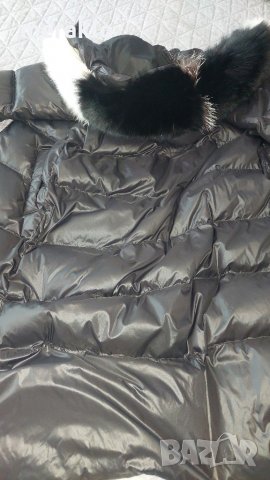 Намаление Черен пухен разкош, гъши пух и естествена яка, снимка 2 - Якета - 40032757