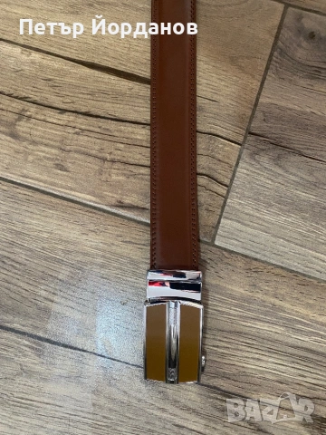 Мъжки кожени колани с автоматична катарама – комплект 2 броя, снимка 14 - Колани - 54080402