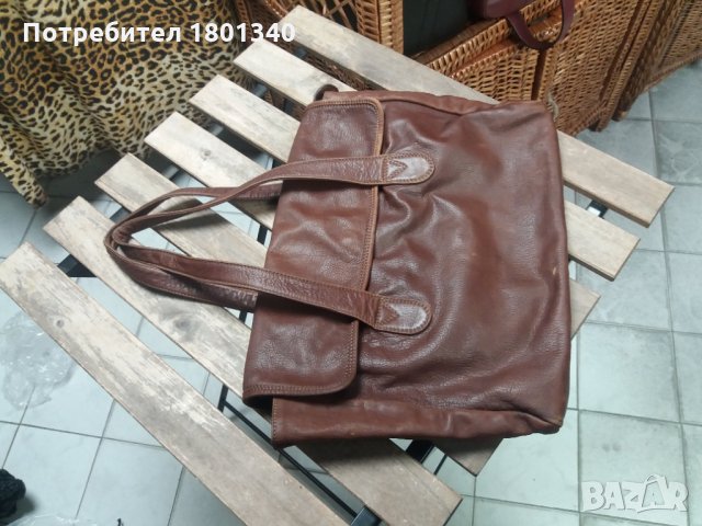 ПРОМО !! Marianelli естествена кожа- Италия, чанта с 3 прегради , снимка 8 - Чанти - 30432139