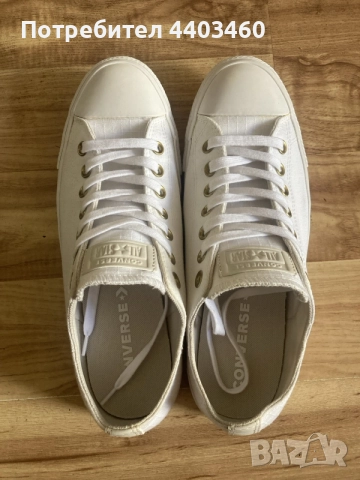 бели кецове Converse Chuck Taylor All Star, снимка 4 - Кецове - 55992559