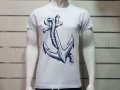 Нова мъжка тениска с трансферен печат Голяма котва, морска, снимка 6