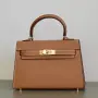Чанта Hermes Mini Kelly gold on gold, снимка 1