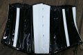 Лачен корсет под бюста в черно и бяло Busk с метални банели, снимка 1 - Корсети, бюстиета, топове - 35025136