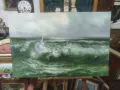 Морски пейзажи,  маслени картини, подписани от испански или италиански автори, снимка 14