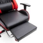 Ергономичен геймърски стол с функция за масаж и подложка за крака - червен, снимка 13