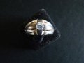 Сребърен пръстен с циркон, снимка 1 - Пръстени - 42267676