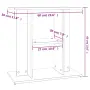 vidaXL Поставка за аквариум, бяла, 60x30x60 см, инженерно дърво, снимка 9