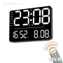 LED стенен часовник X6636 с време,седмица,температура,влажност+дистанц, снимка 5