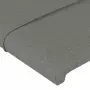 vidaXL LED горна табла за легло, тъмносива, 160x5x118/128 см, плат, снимка 5