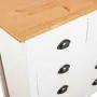 vidaXL Сайдборд Hill бял 79x40x80 см борово дърво масив, снимка 4