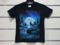 Нова детска тениска с дигитален печат Вълк, пълнолуние, Серия вълци, снимка 3