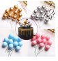  Сини розови бели жълти червени черни топки на тел стиропорени за торта декор стиропор топчета топка, снимка 2