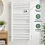 Електрически радиатор за баня 500W с термостат, дисплей, таймер и 16 нагревателни тръби, IP24, снимка 5