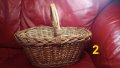 Две плетени кошници, продълговата от едно време, снимка 7