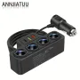 Разклонител за запалка 7-в-1, бързо зарядно за телефон с 3 USB порта и 4 букси за запалка, снимка 1