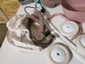 Количка с бебешка кошара и пластмасов сенник Smoby Baby Nurse Doll Pram, розово и бяло, снимка 5