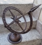 Огромен слънчев часовник, действащ! Чугун, 5.3кг, снимка 4