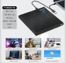 NOLYTH Blu-ray/DVD/CD външно устройство за лаптоп Mac PC Windows MacBook четене/запис Plug and play, снимка 4