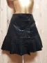 Zara Basic M Черна кожена пола с плисета , снимка 3