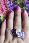 Красив сребърен пръстен с Пурпурен Аметист , снимка 2