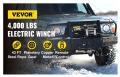 Електрическа лебедка 4000LBS 1820кг 12V с дистанционно за теглене на автомобили джипове пътна помощ , снимка 10