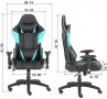 Геймърски стол / офис стол HOUSTON BLUE, снимка 5